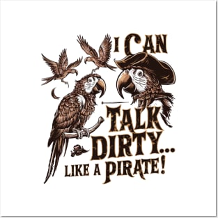 Talk like pirate cute parrot Posters and Art